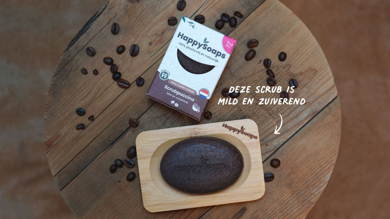 HappySoaps Face & Body Scrub Bar - Scrubpuccino