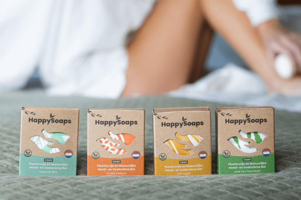 Dit is dé oplossing voor droge handen en voeten: de Hand en Voetcrème Bar - HappySoaps NL