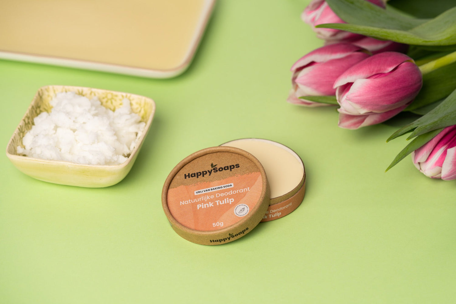 HappySoaps Natuurlijke Deodorant - Gevoelige Huid - Pink Tulip