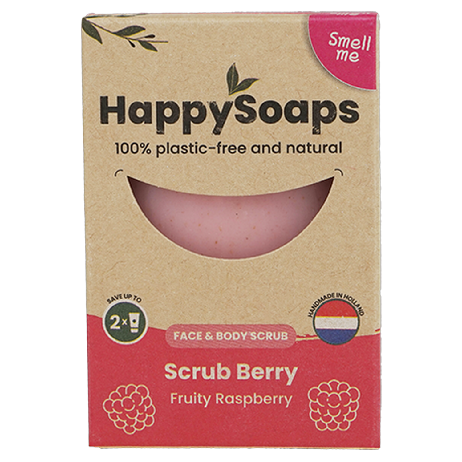 Verpakking van de Scrub Berry Face & Body Scrub Bar