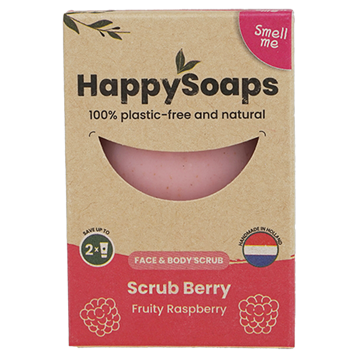 Verpakking van de Scrub Berry Face & Body Scrub Bar