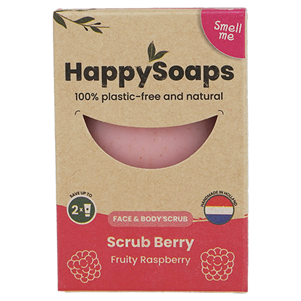 Verpakking van de Scrub Berry Face & Body Scrub Bar
