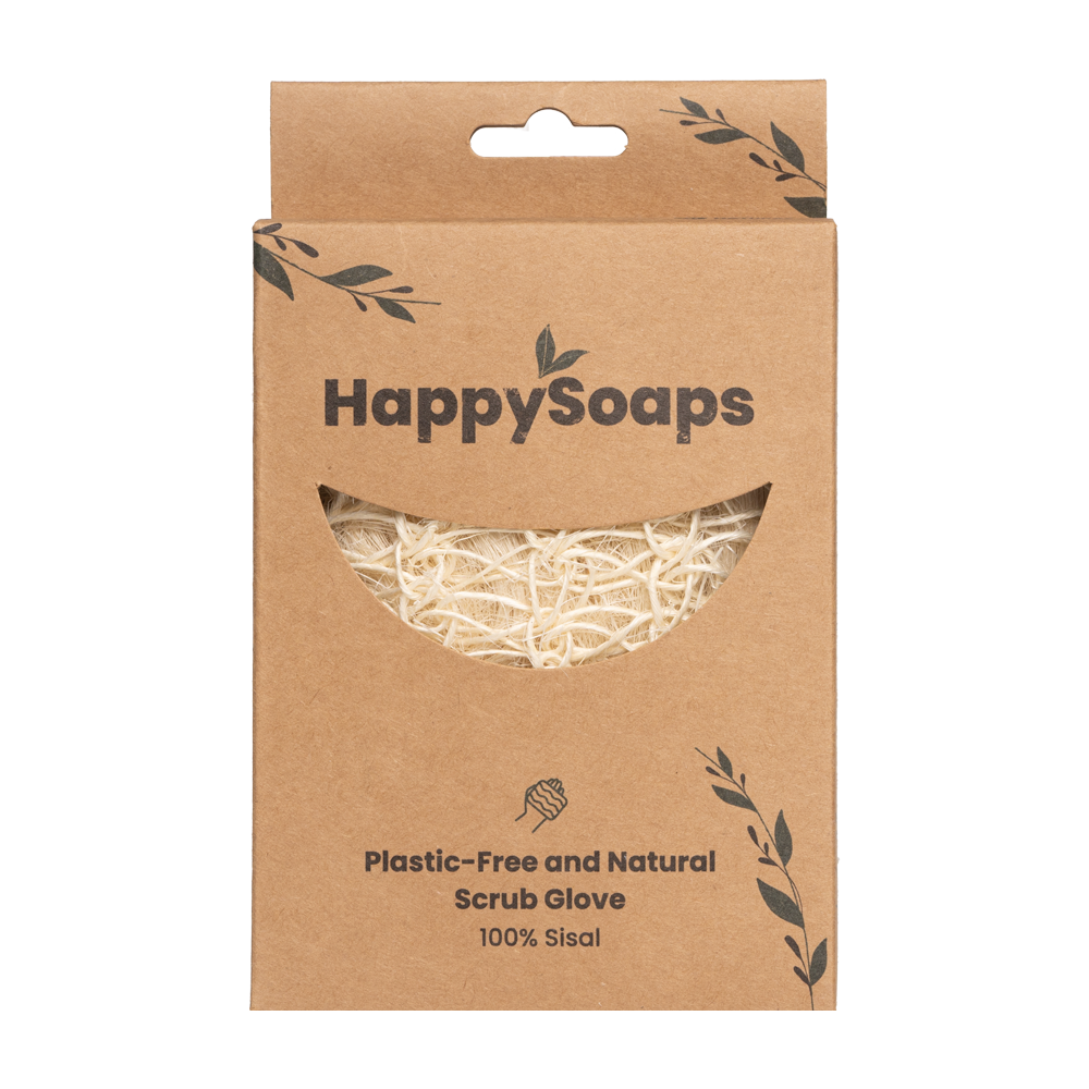 Happy Scrub Handschoen - Sisal en Katoen, HappySoaps NL