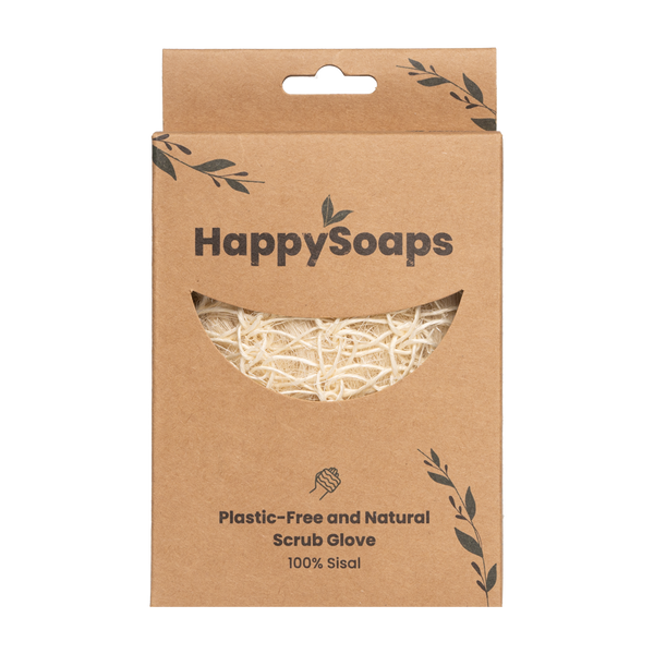 Happy Scrub Handschoen - Sisal en Katoen, HappySoaps NL