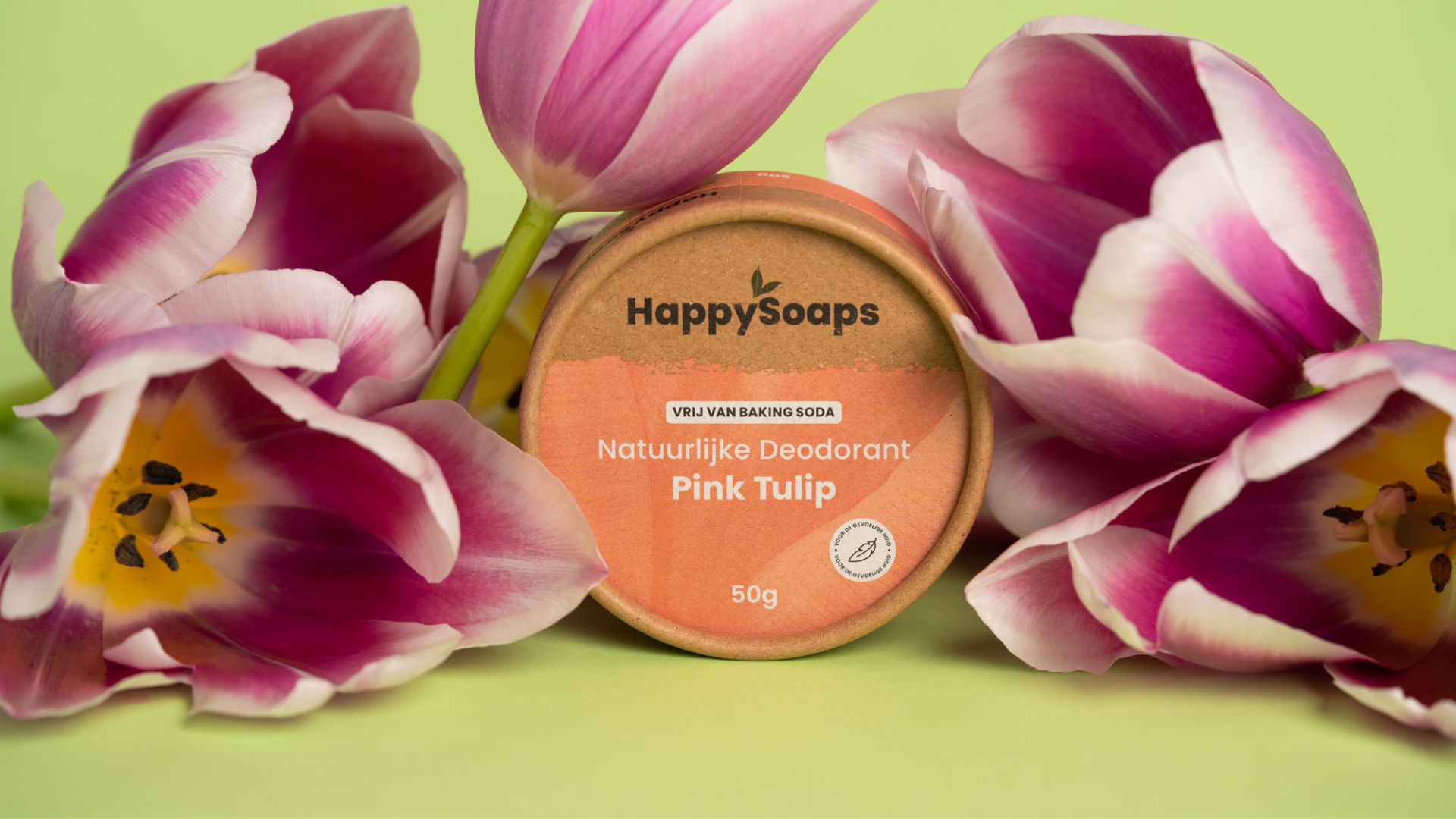 Natuurlijke Deodorant voor de Gevoelige Huid - Pink Tulip - HappySoaps NL