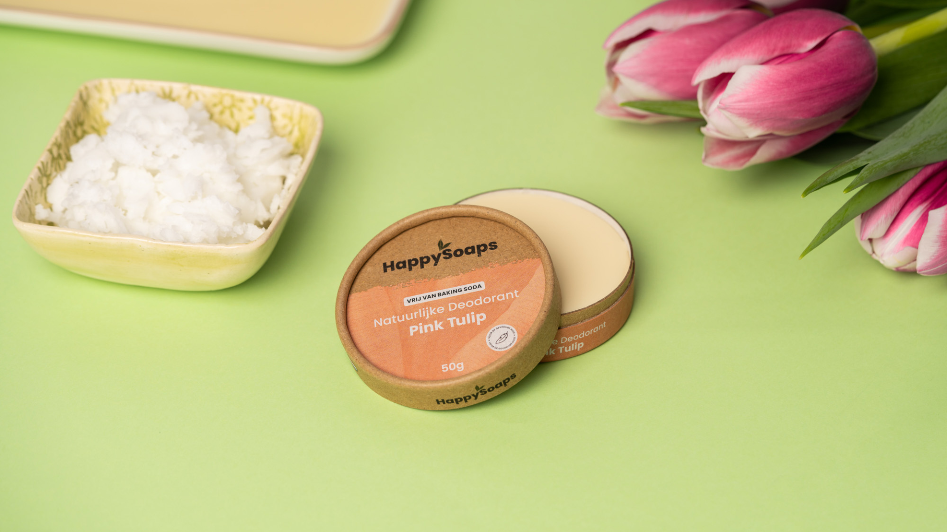 Natuurlijke Deodorant voor de Gevoelige Huid - Pink Tulip - HappySoaps NL