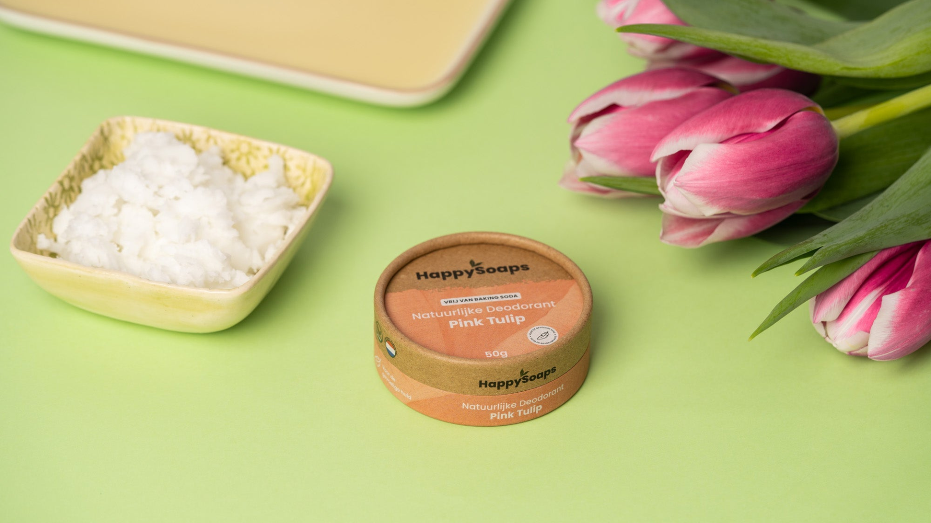 Natuurlijke Deodorant voor de Gevoelige Huid - Pink Tulip - HappySoaps NL