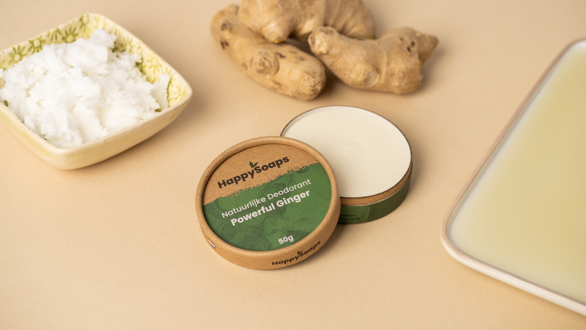 Natuurlijke Deodorant - Powerful Ginger, HappySoaps NL