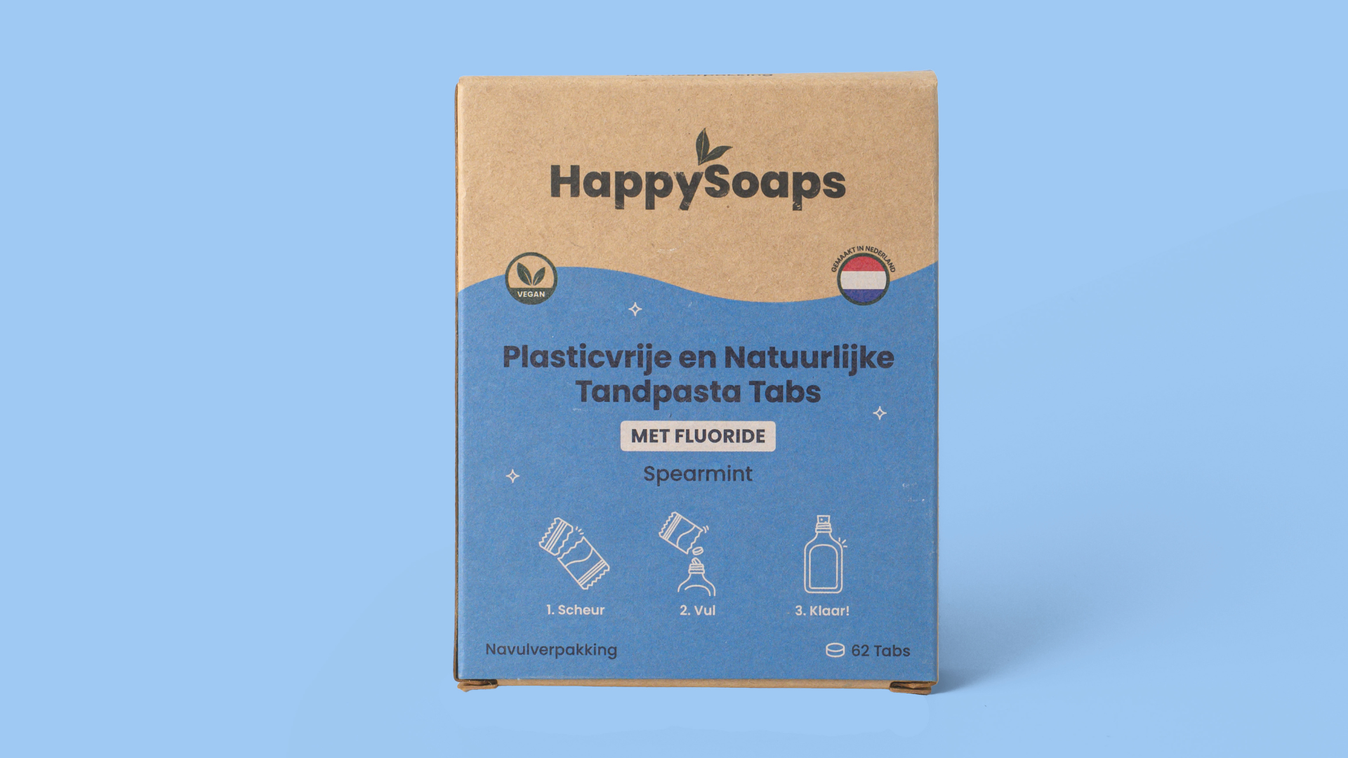 Navulverpakking Tandpasta Tabs – Met Fluoride – Spearmint