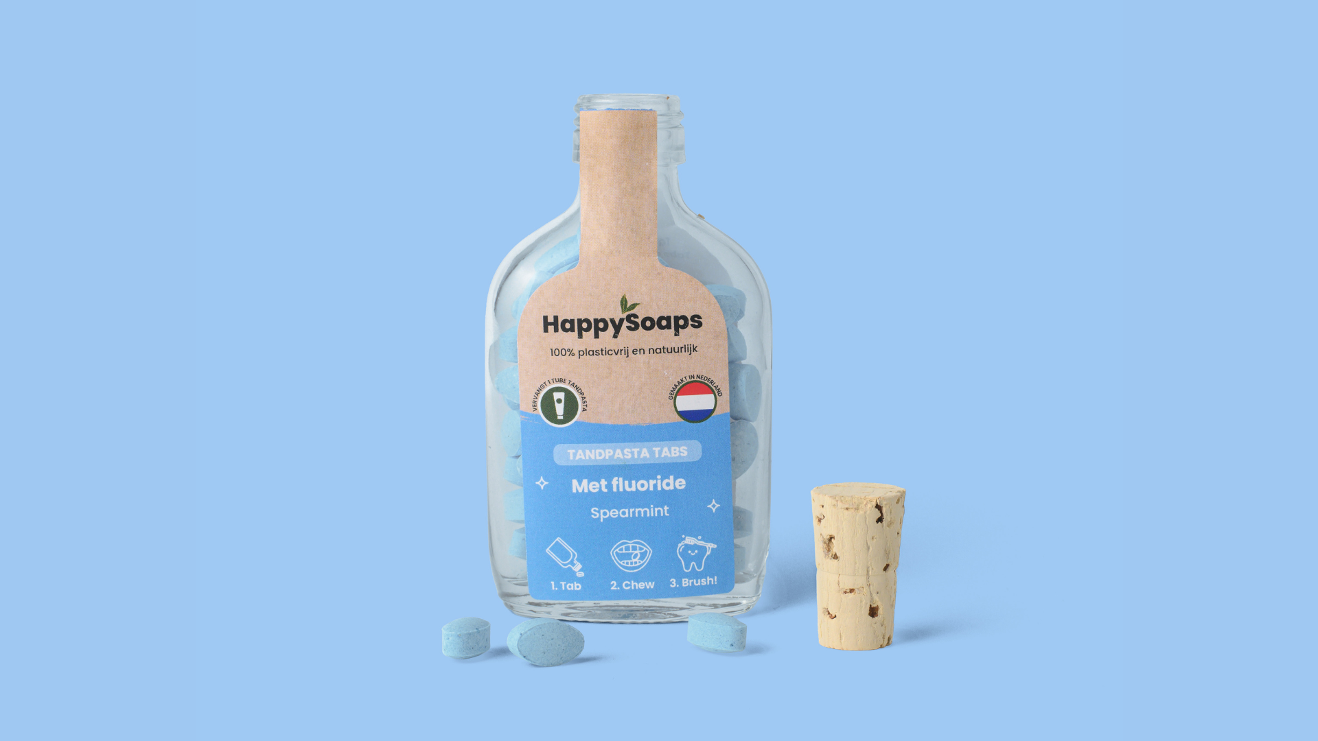 Tandpasta Tabs – Met Fluoride – Spearmint