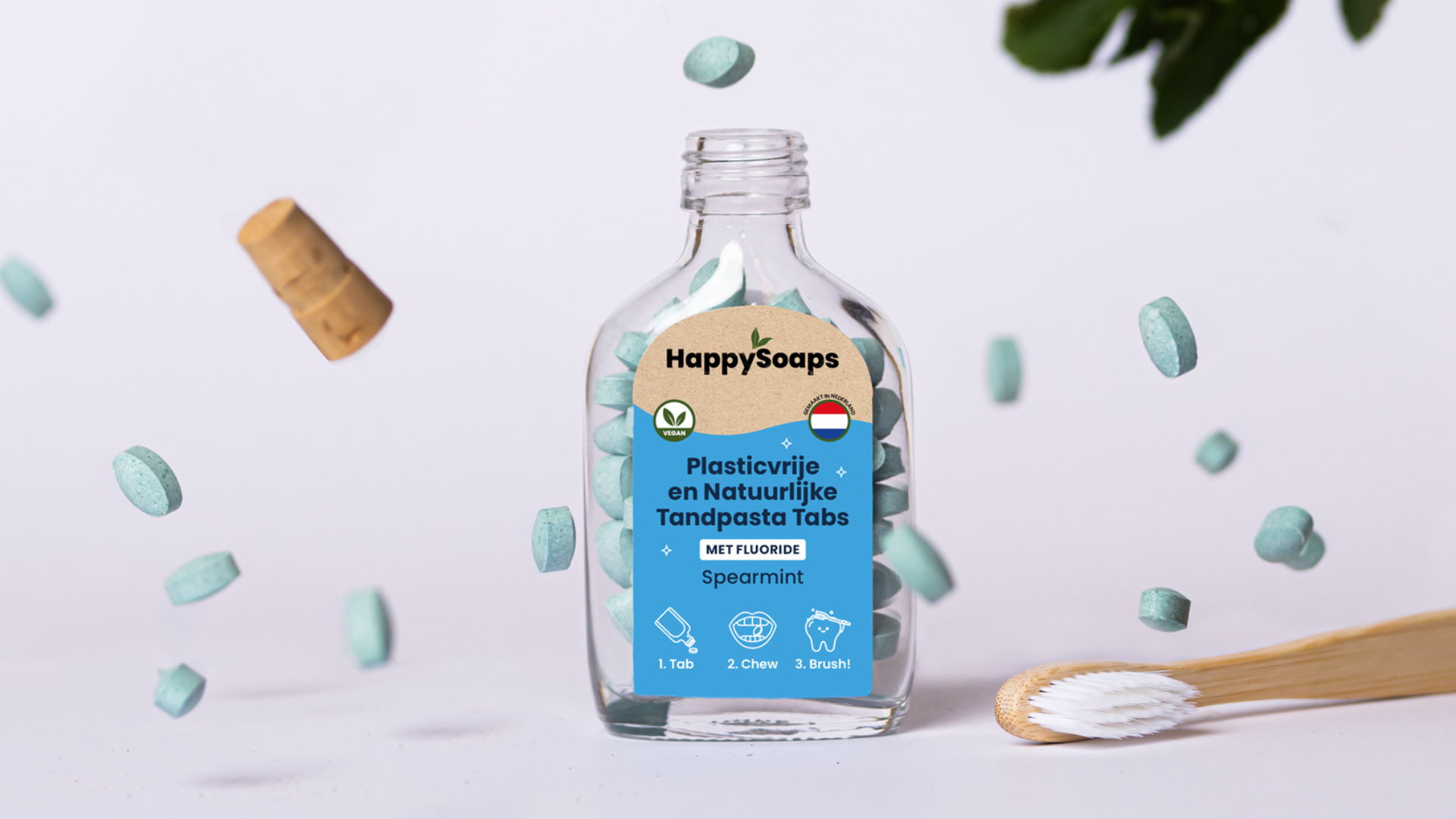 Tandpasta Tabs – Met Fluoride – Spearmint