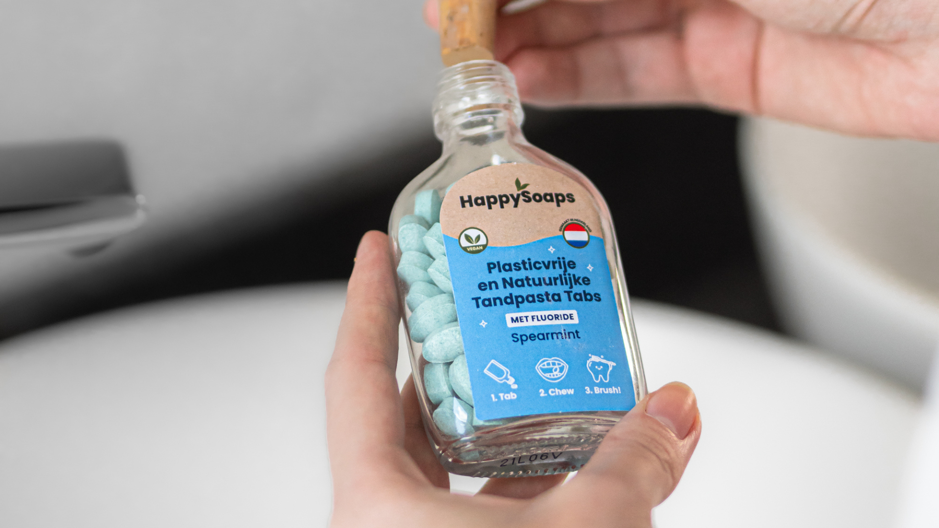 Tandpasta Tabs – Met Fluoride – Spearmint