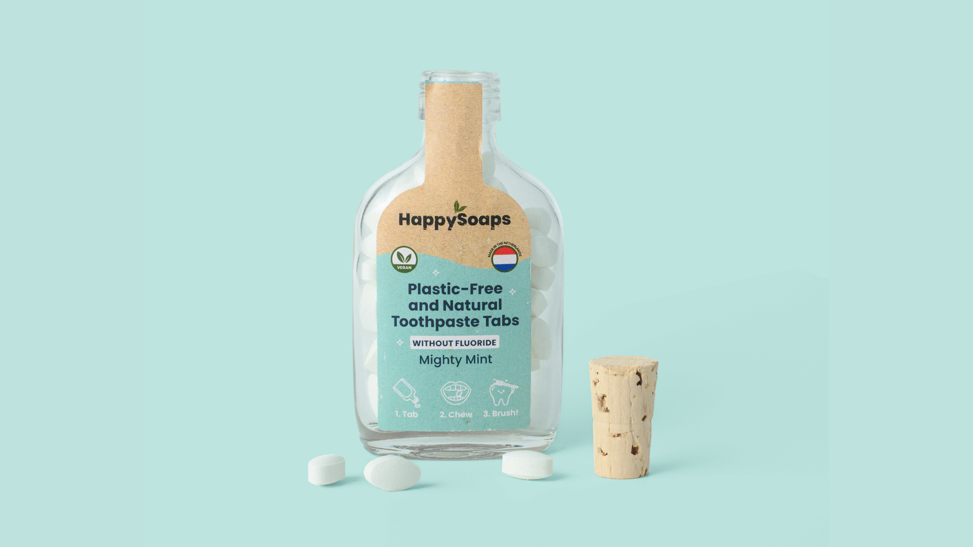 Tandpasta Tabs – Zonder Fluoride – Mighty Mint