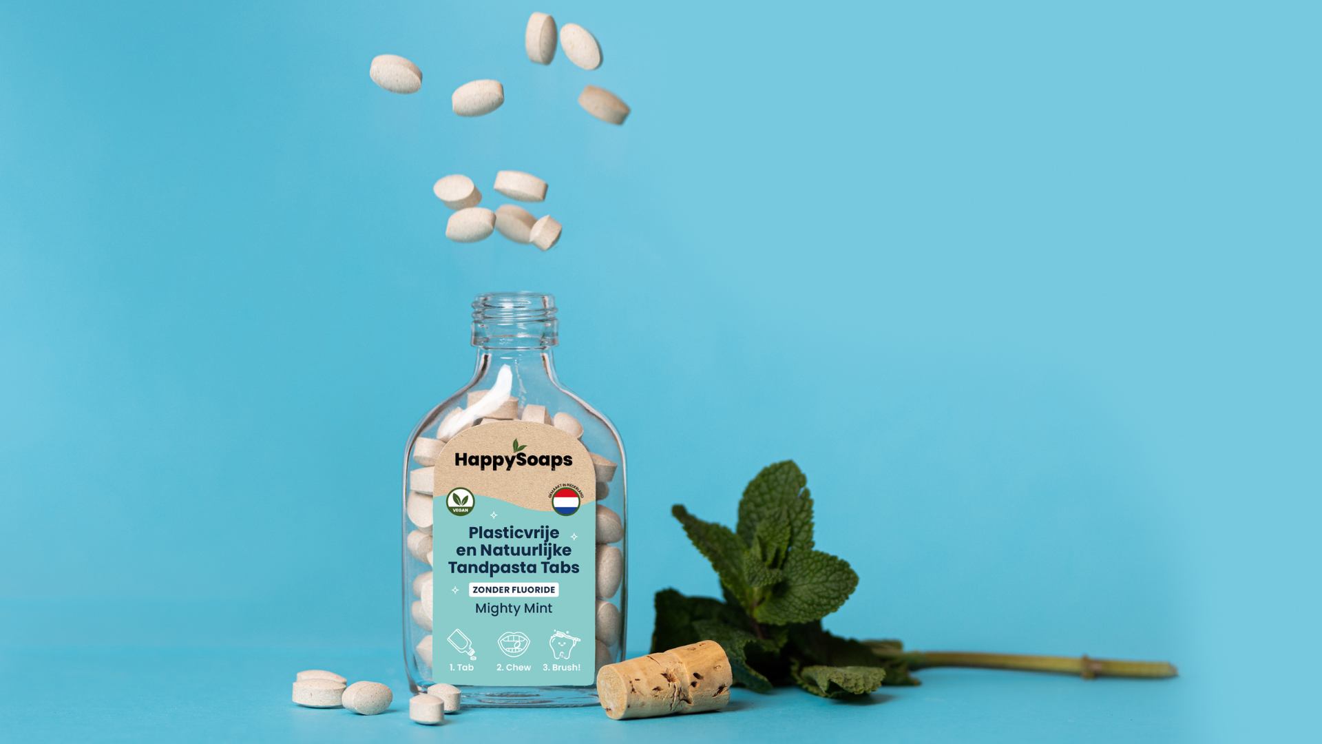 Tandpasta Tabs – Zonder Fluoride – Mighty Mint