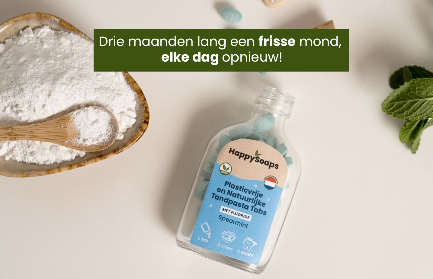 Kwartaalbox 3x Tandpasta Tabs - Met Fluoride