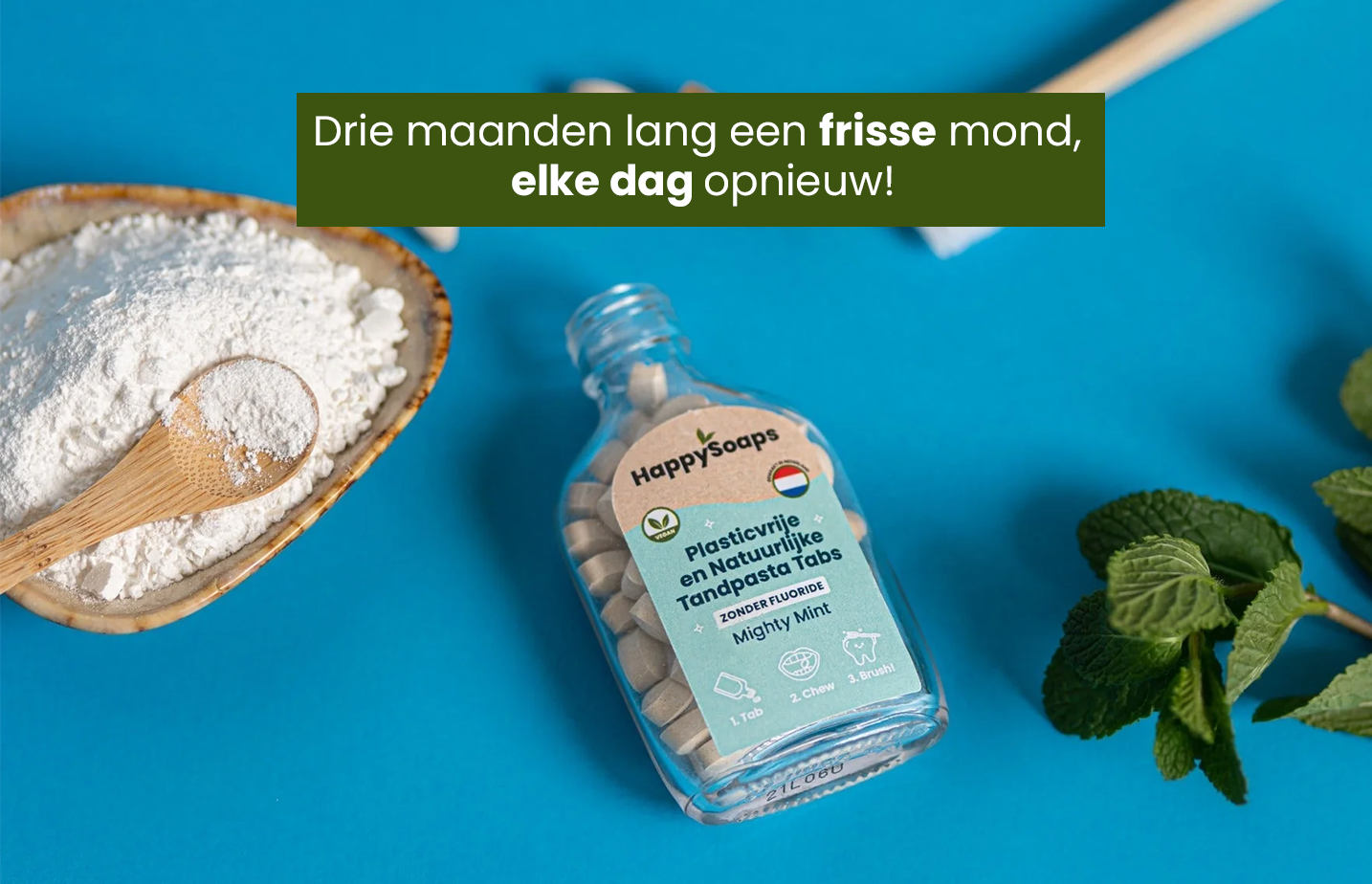 Kwartaalbox 3x Tandpasta Tabs - Zonder Fluoride