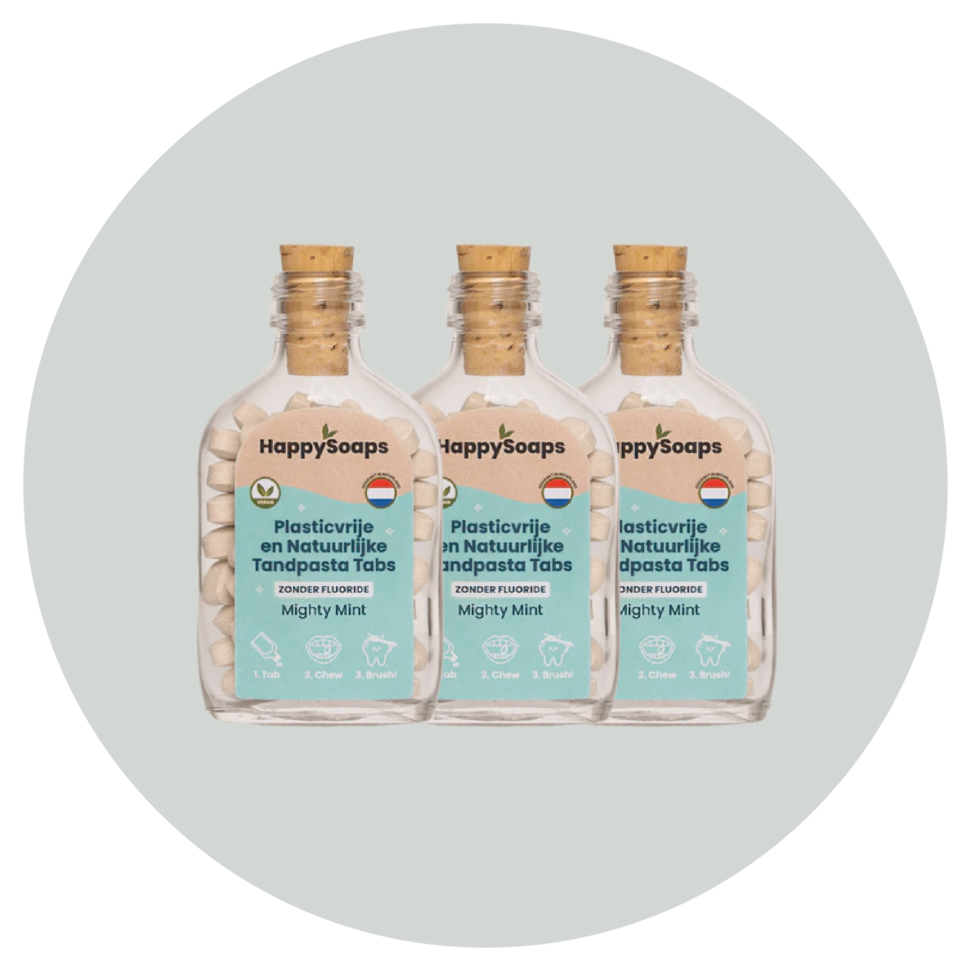 Kwartaalbox 3x Tandpasta Tabs - Zonder Fluoride