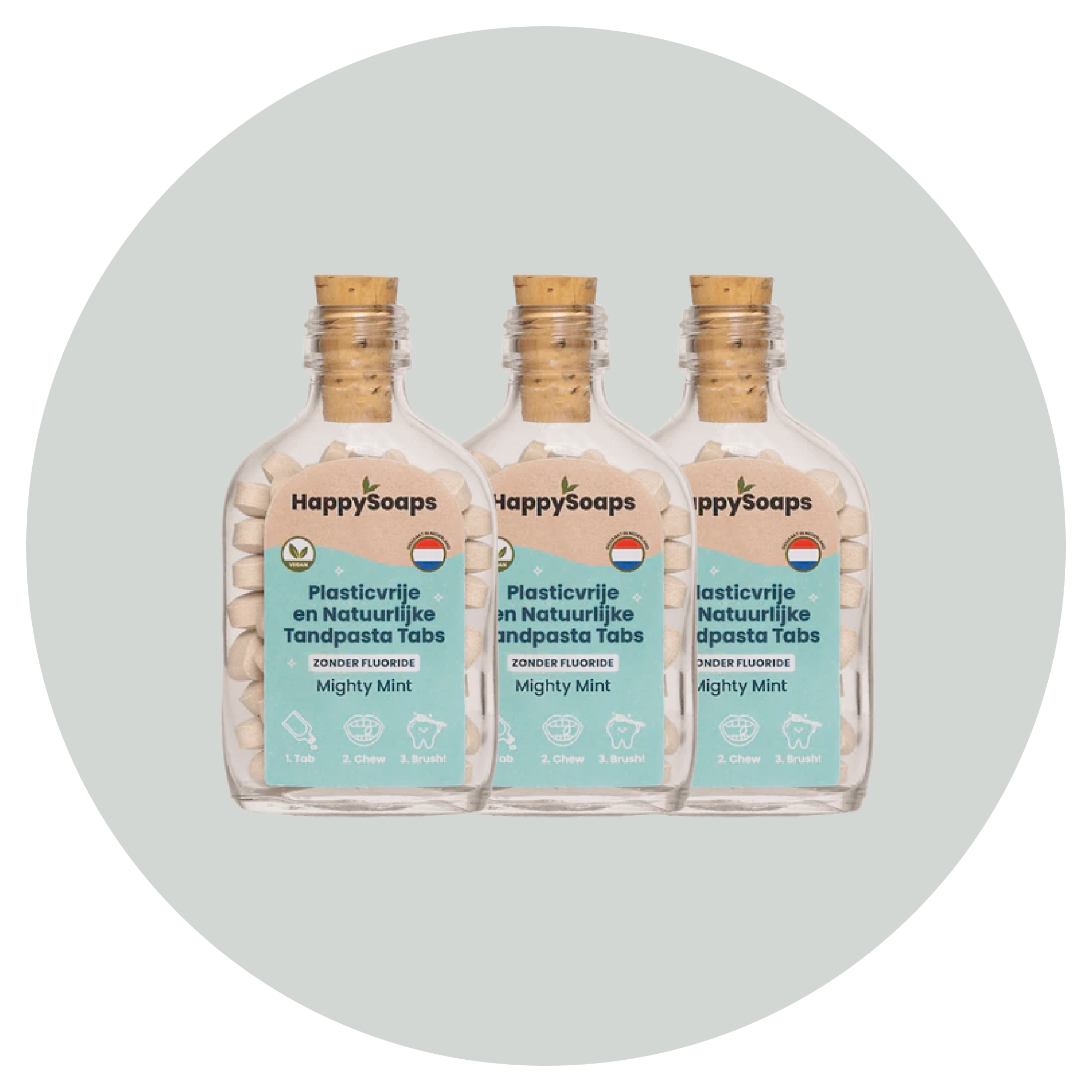 Kwartaalbox 3x Tandpasta Tabs - Zonder Fluoride