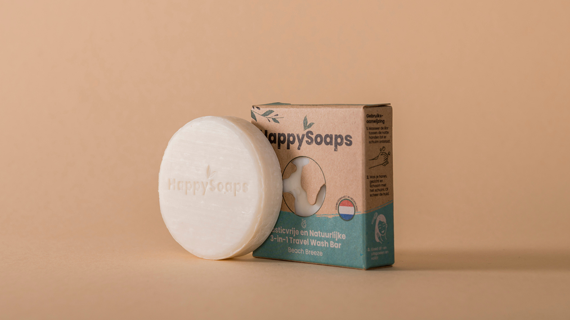 3-in-1 Travel Wash Bar - Beach Breeze, HappySoaps NL