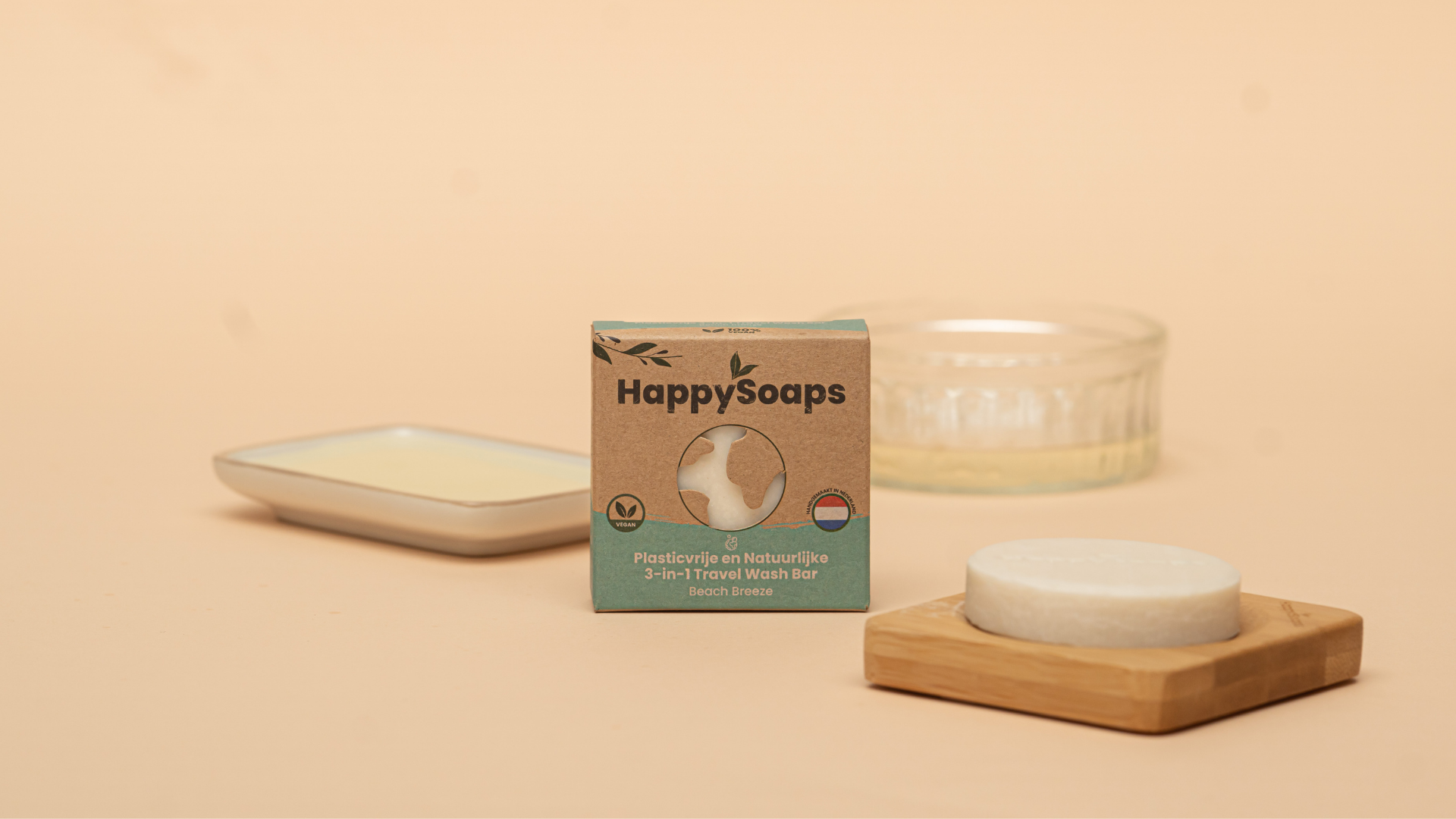 3-in-1 Travel Wash Bar - Beach Breeze, HappySoaps NL