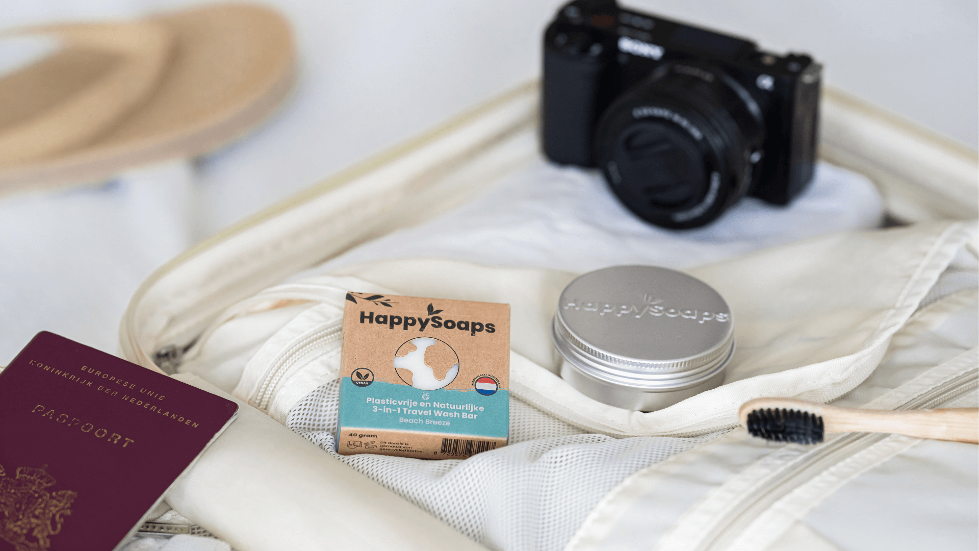 3-in-1 Travel Wash Bar - Beach Breeze, HappySoaps NL