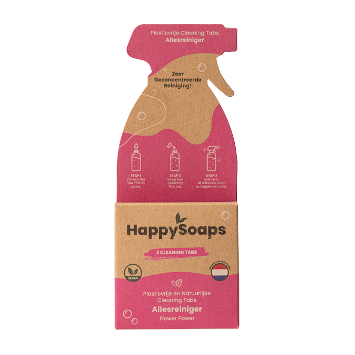 Cleaning Tabs - Allesreiniger - Flower Power, HappySoaps NL