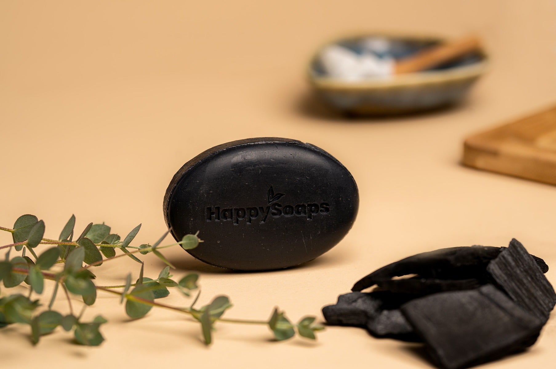 Gezichtsreiniger Bar Houtskool en Sandalwood, HappySoaps NL