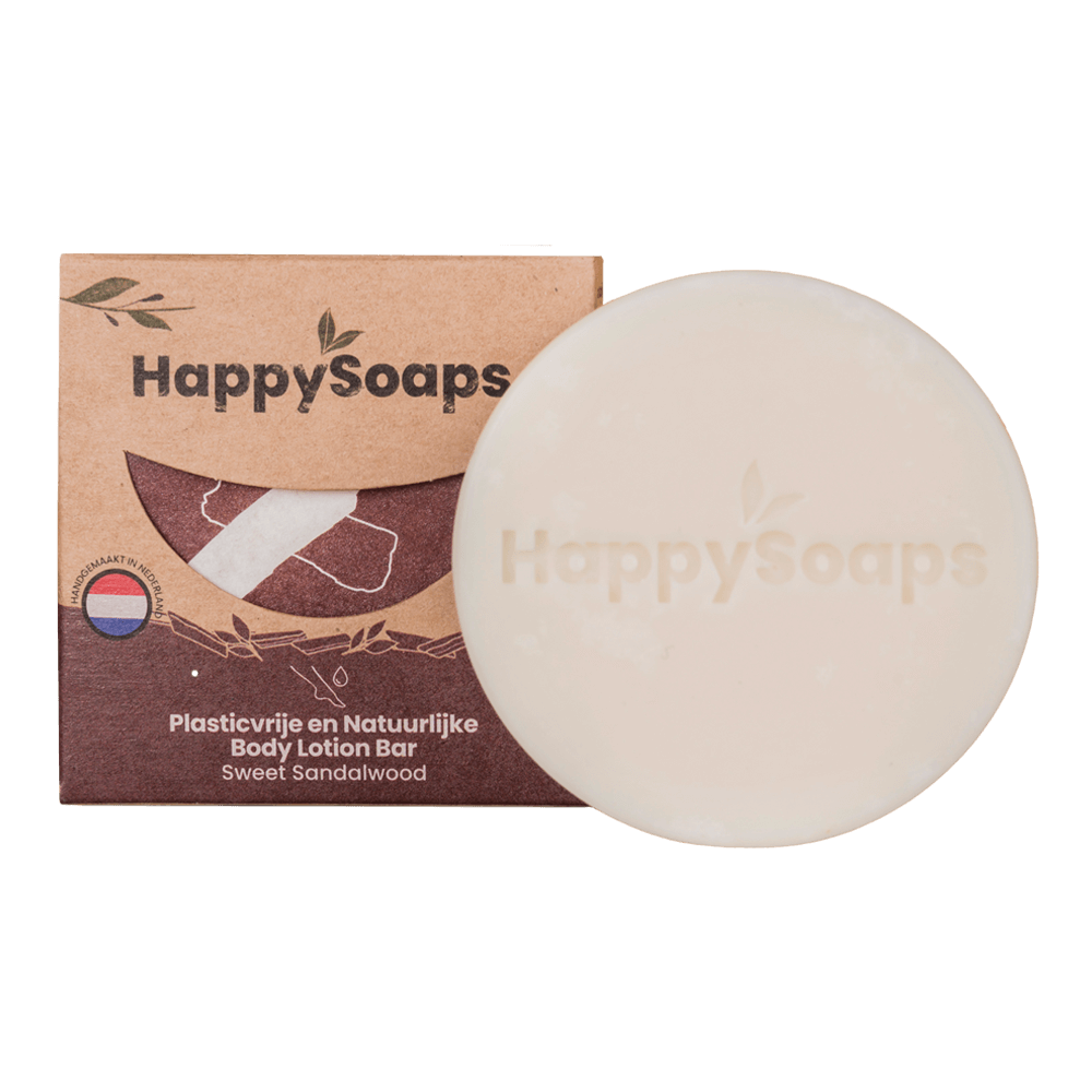 Sweet Sandalwood Body Lotion Bar, HappySoaps NL