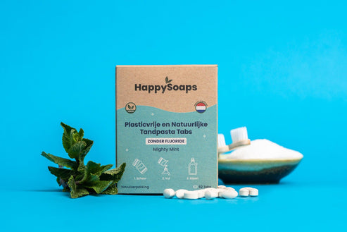 Navulverpakking Tandpasta Tabs – Zonder Fluoride – Mighty Mint, HappySoaps NL