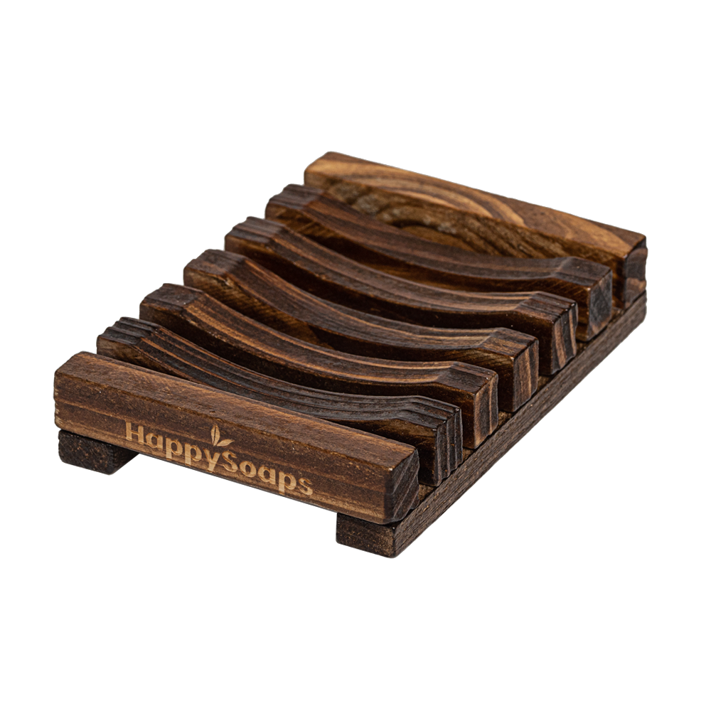 Shampoo Bar- & Zeephouder van Donker Hout, HappySoaps NL