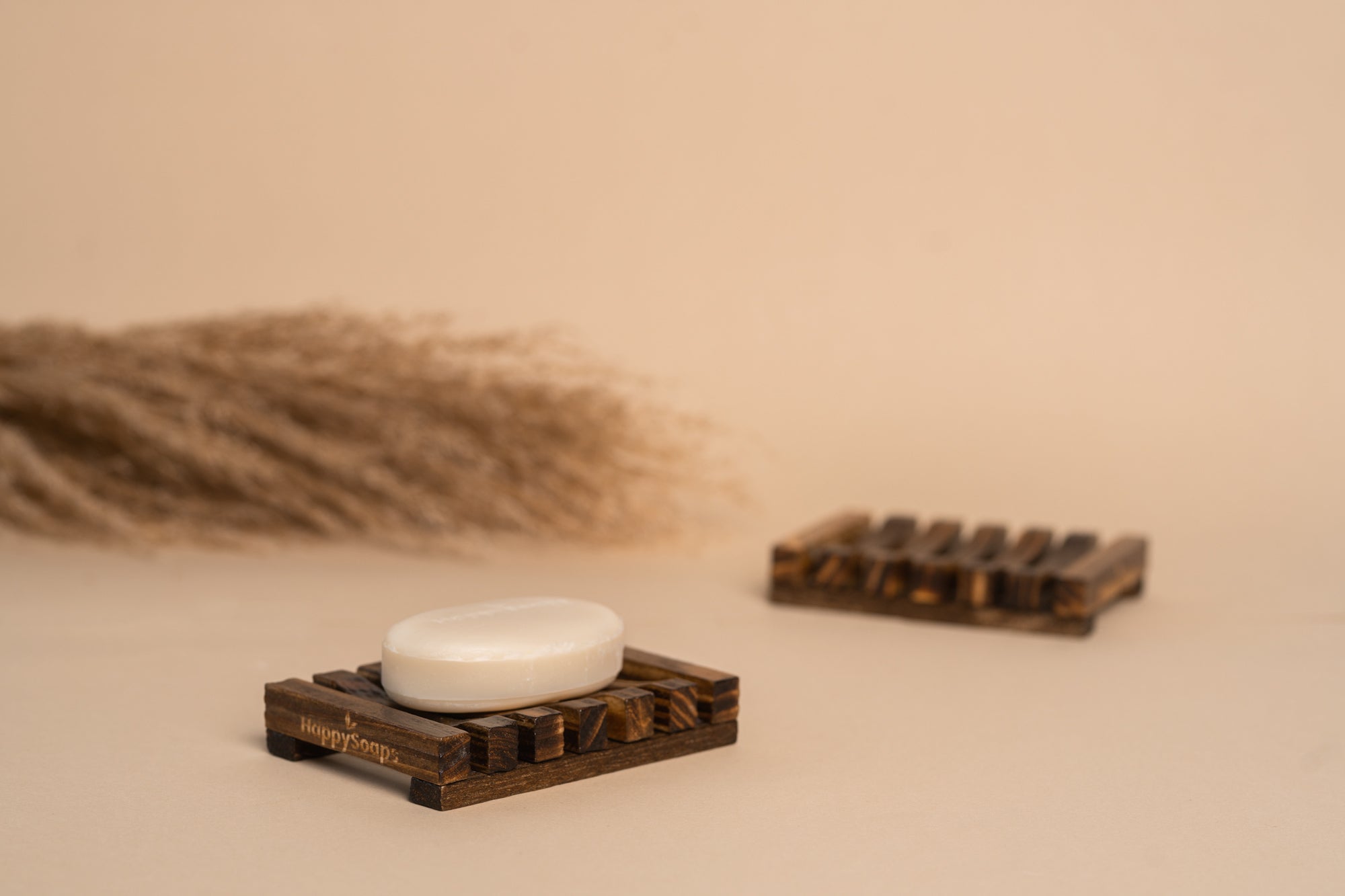 Shampoo Bar- & Zeephouder van Donker Hout, HappySoaps NL