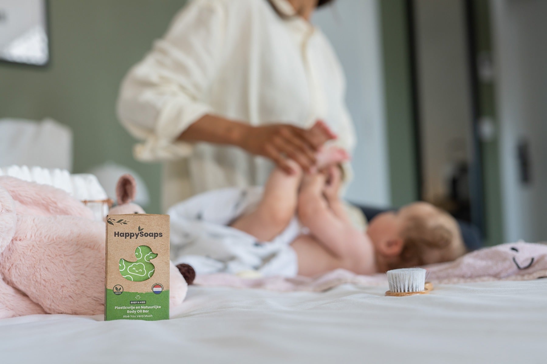 Baby & Kids Body Oil Bar - Aloë You Vera Much - HappySoaps NL
