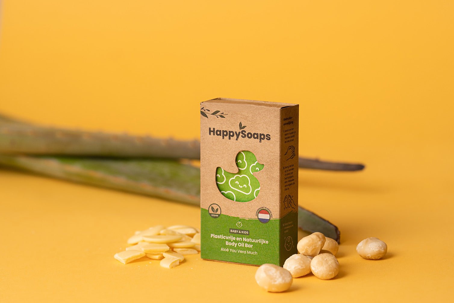 Baby & Kids Body Oil Bar - Aloë You Vera Much - HappySoaps NL