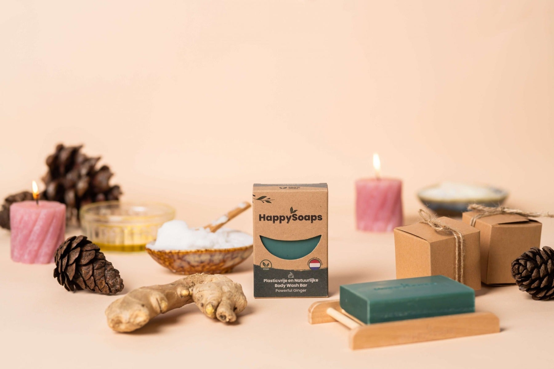 Body Wash Bar – Powerful Ginger - HappySoaps NL