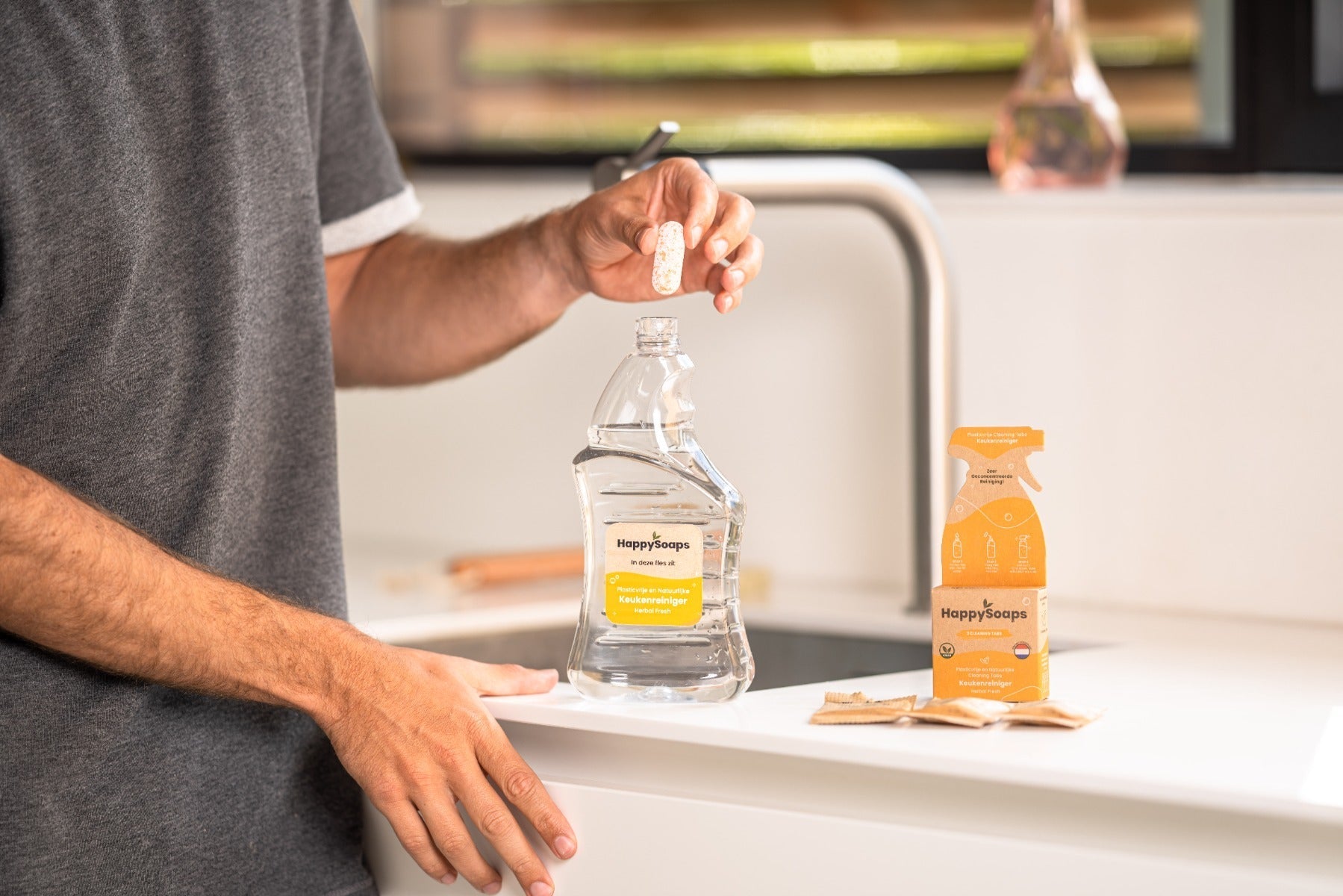 Cleaning Tabs - Keukenreiniger - Herbal Fresh - HappySoaps NL