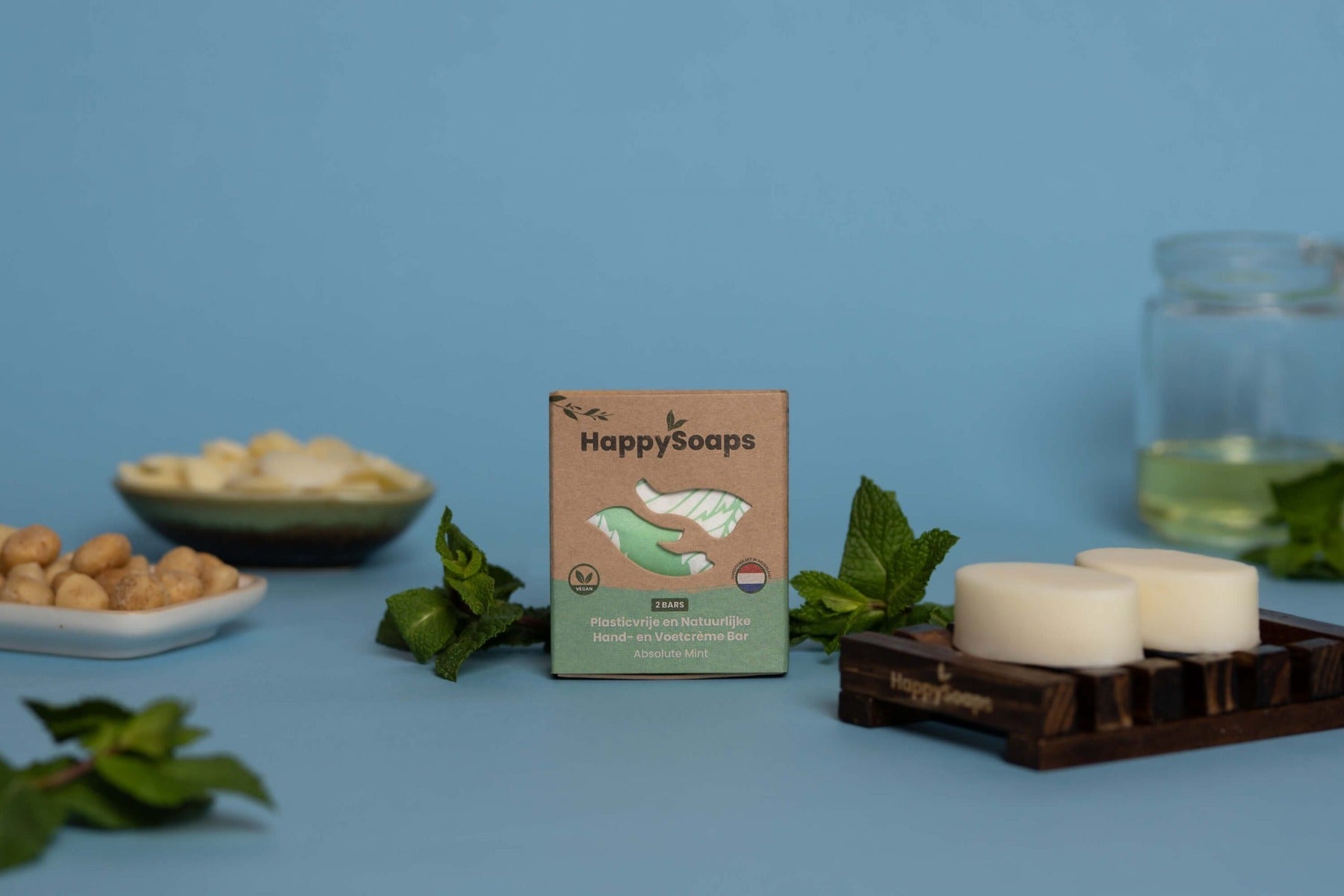 Hand- en Voetcrème Bar – Absolute Mint - HappySoaps NL