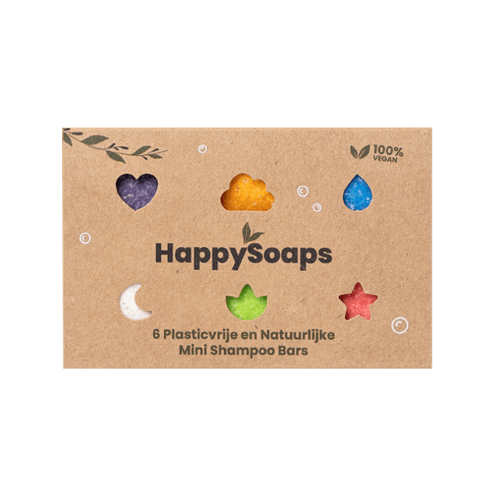 Sleeve voor 6 mini Shampoo Bars - verpakking - HappySoaps NL