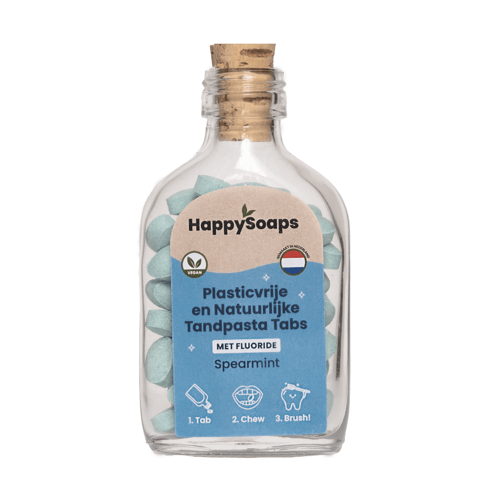Tandpasta Tabs – Met Fluoride – Spearmint - HappySoaps NL