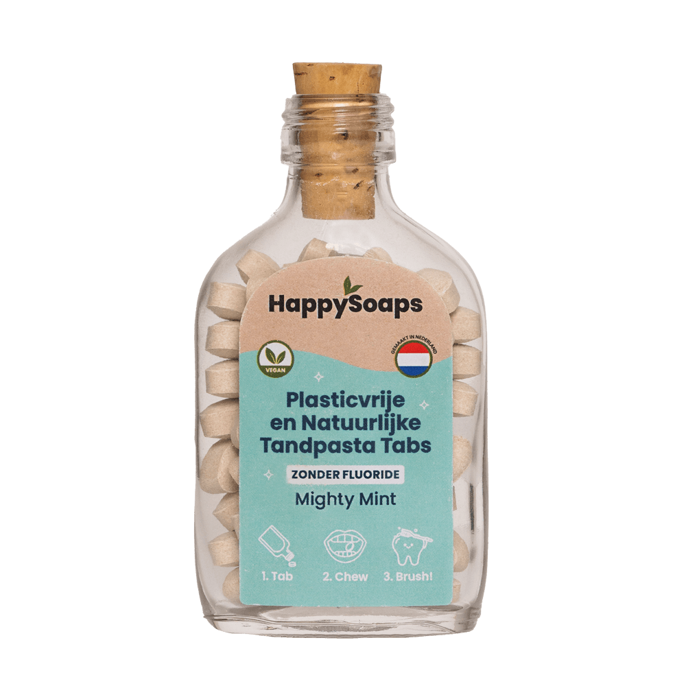 Tandpasta Tabs – Zonder Fluoride – Mighty Mint - HappySoaps NL